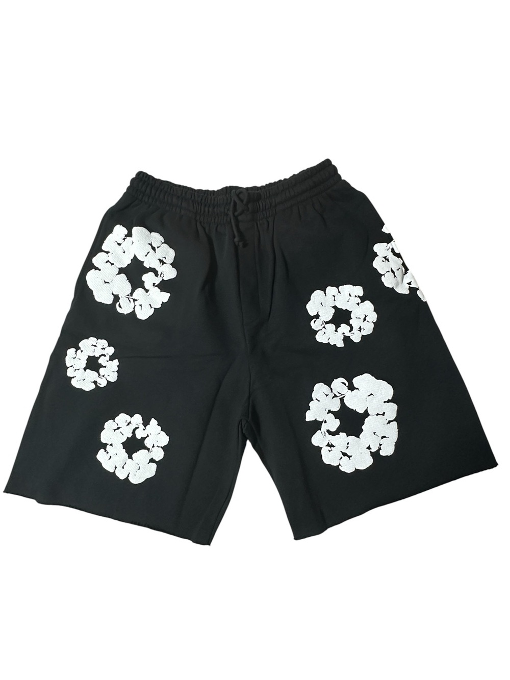 Denim Tears The Cotton Wreath Shorts Black White NWT Size Large
